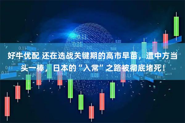 好牛优配 还在选战关键期的高市早苗，遭中方当头一棒，日本的“入常”之路被彻底堵死！